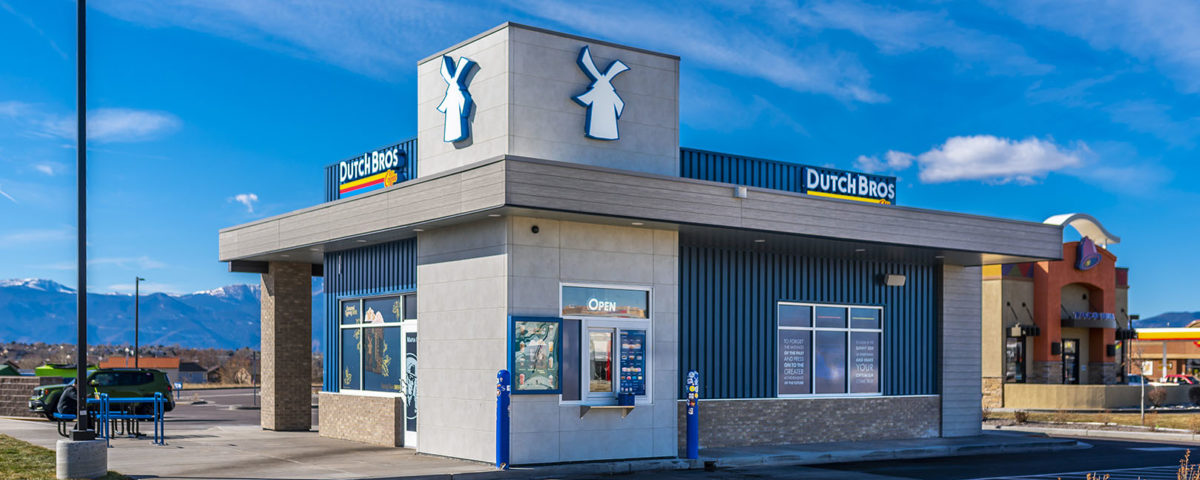 Dutch Bros Colorado Springs is a Build-to-Suit Retail Property drive-through franchise
