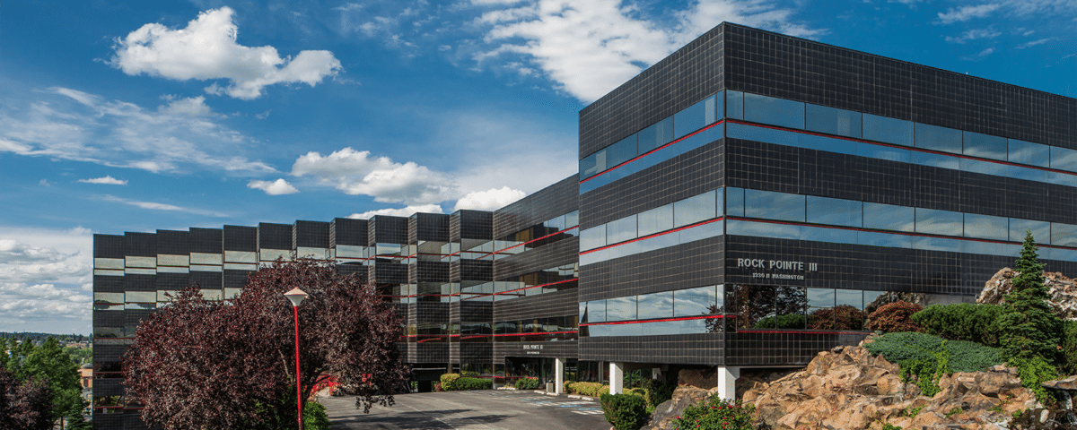 Rock Pointe is a three-building office property located in downtown Spokane, Washington